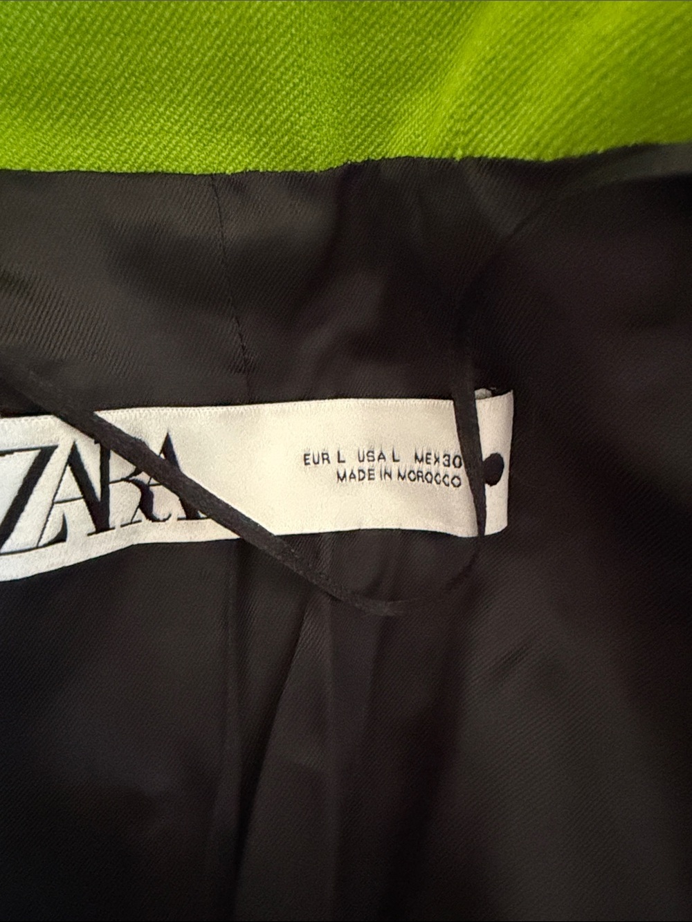 Zara Lime Green Single-Button Oversized Blazer - Picture 8 of 11